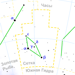 Сетка на звездной карте