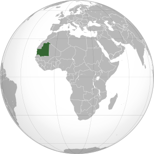 Мавритания на карте