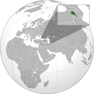 Armenia on map