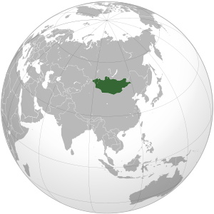 Mongolia on map