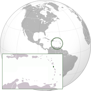 Dominica on map