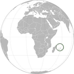 Mauritius on map