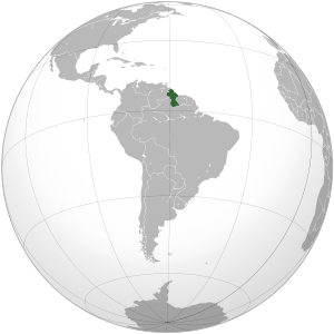 Гайана на карте