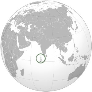 Maldives on map