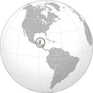 Belize on map