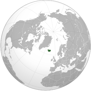 Исландия на карте