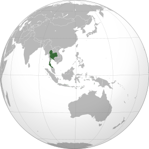 Thailand on map