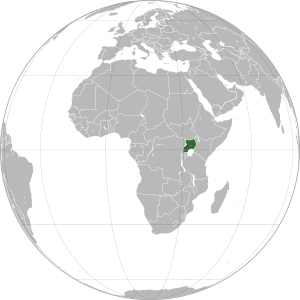 Уганда на карте