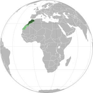 Марокко на карте