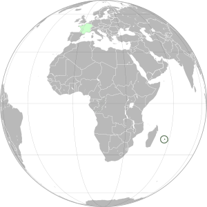 Реюньон на карте