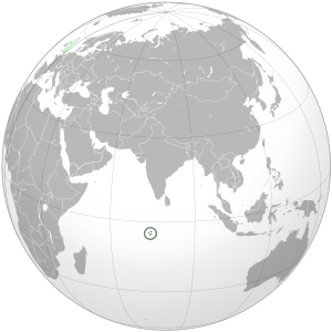Британская территория в Индийском океане на карте