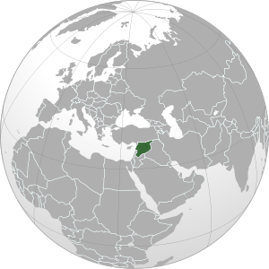 Syria on map