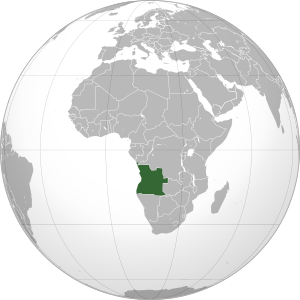 Angola on map