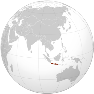 Ява - остров на карте
