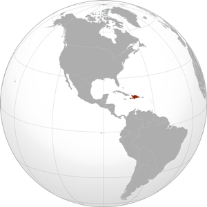 Гаити - остров на карте