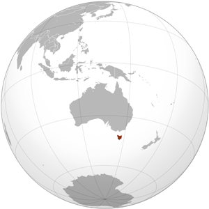 Тасмания - остров на карте