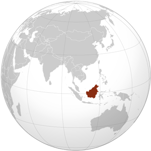 Калимантан (Борнео) - остров на карте