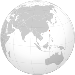 Тайвань - остров на карте
