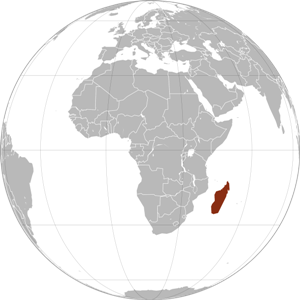 Мадагаскар - остров на карте