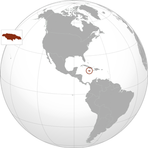 Ямайка - остров на карте