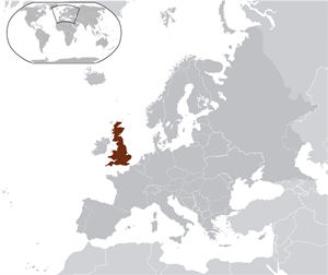 Великобритания - остров на карте