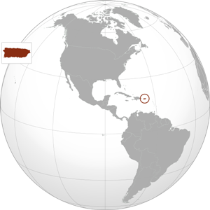 Пуэрто-Рико - остров на карте