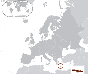 Крит - остров на карте