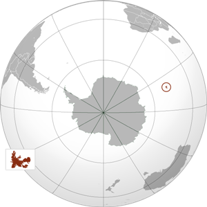 Кергелен - остров на карте