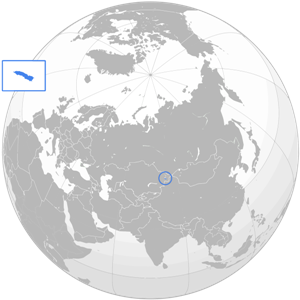 Зайсан - озеро на карте