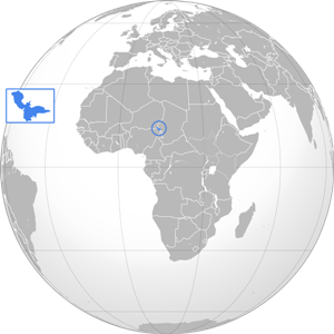 Чад - озеро на карте