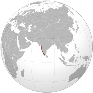 Западные Гаты (Сахьядри) на карте