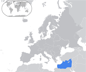 Кипрское море на карте