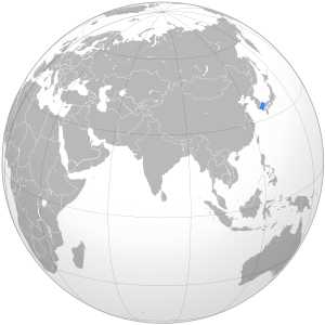 Корейский на карте