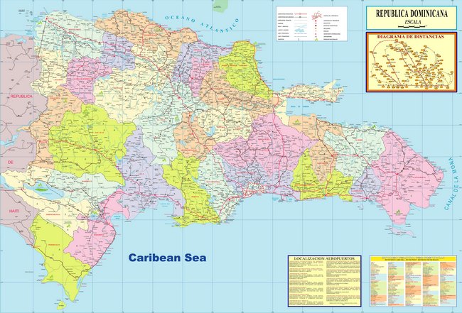 Доминиканская Республика - карта страны