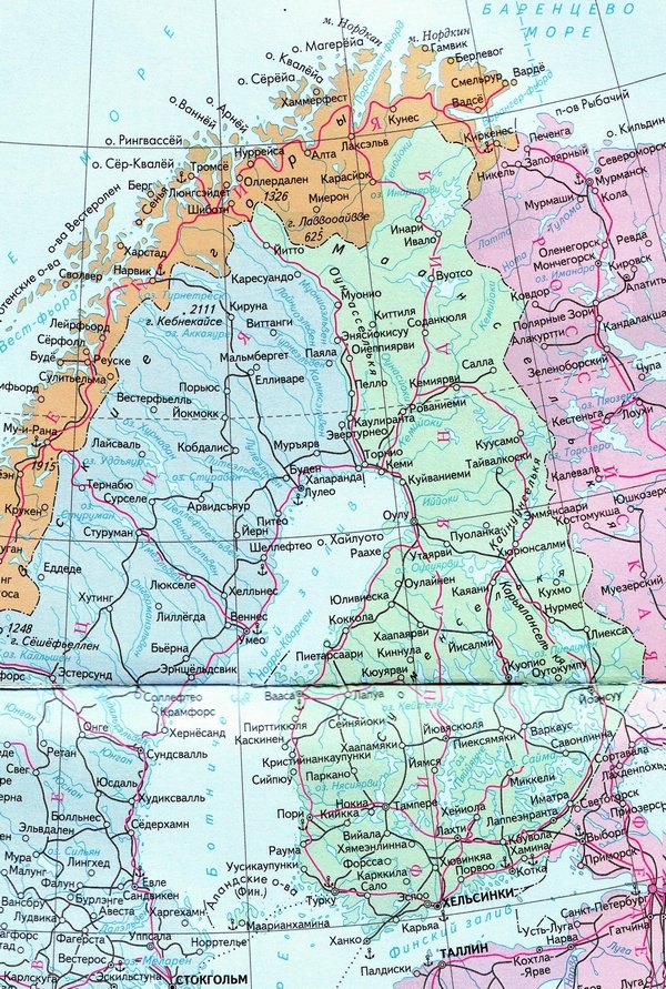 Финляндия - карта страны