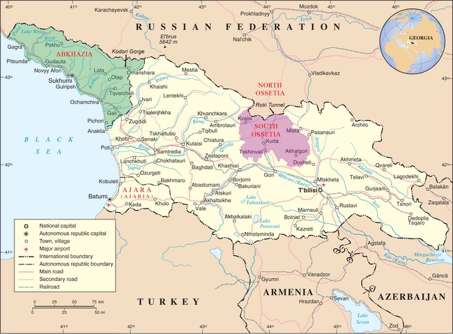 Грузия - карта страны