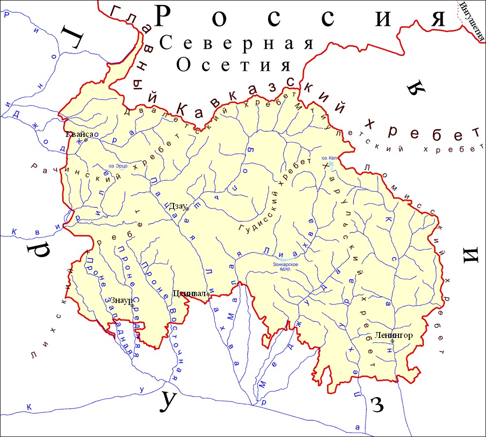 южна осетия карта GEO. Южная Осетия. Столица, площадь, население, города, карта южна осетия карта