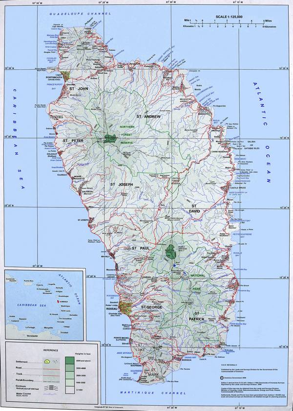 Доминика - карта страны