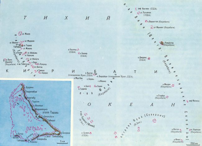Кирибати - карта страны