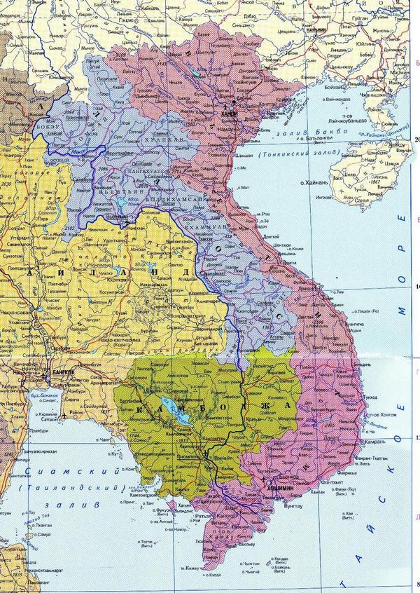 Вьетнам - карта страны