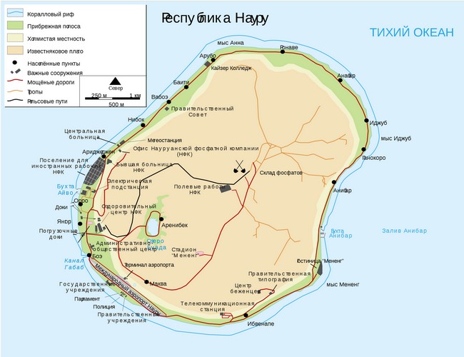 Науру - карта страны