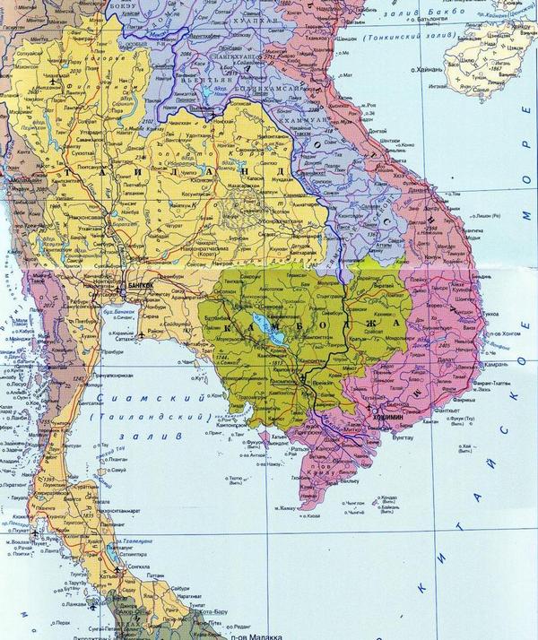Таиланд - карта страны