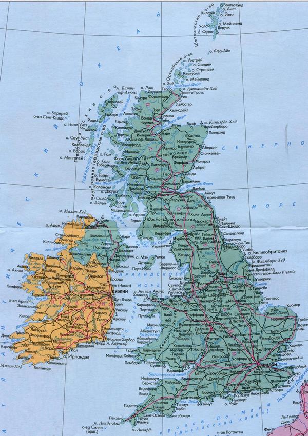Великобритания - карта страны