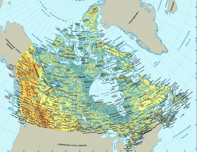 Канада - карта страны