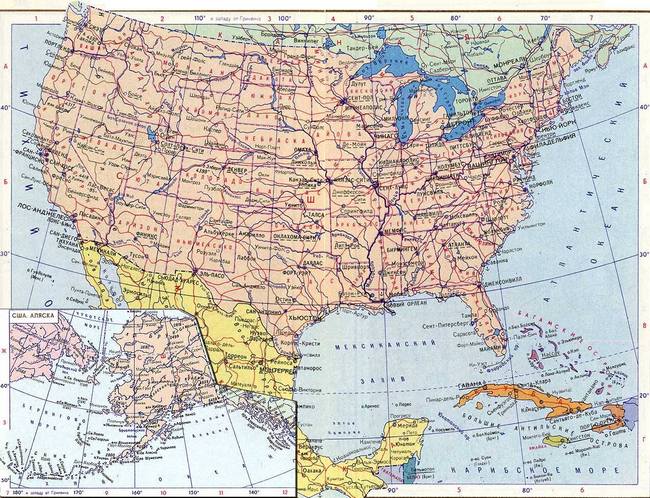 США - карта страны