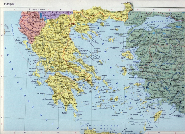 Греция - карта страны