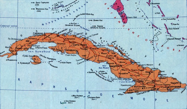 Куба - карта страны